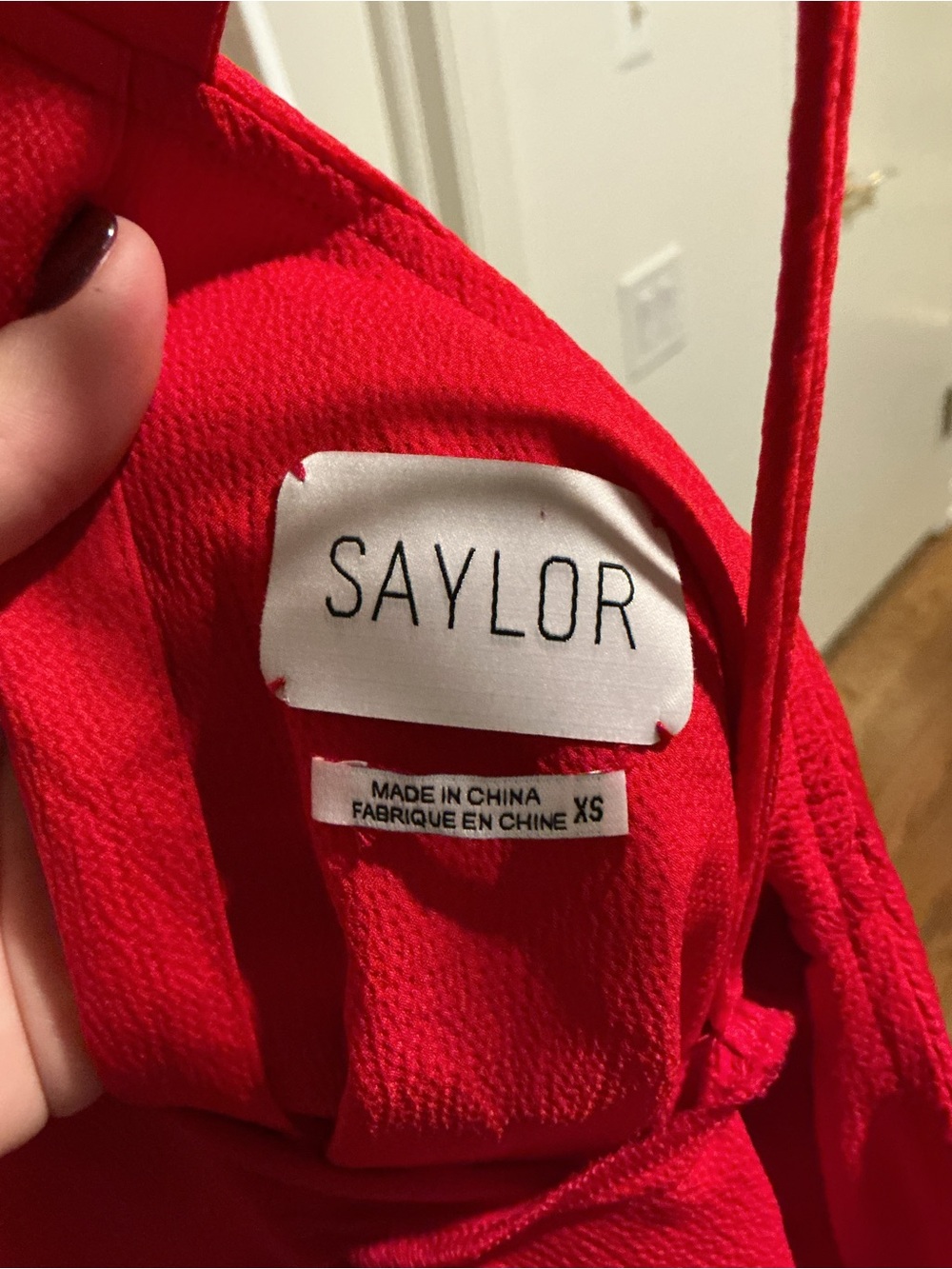 SAYLOR Red Ruffle Halter Camisole - Picture 3 of 3